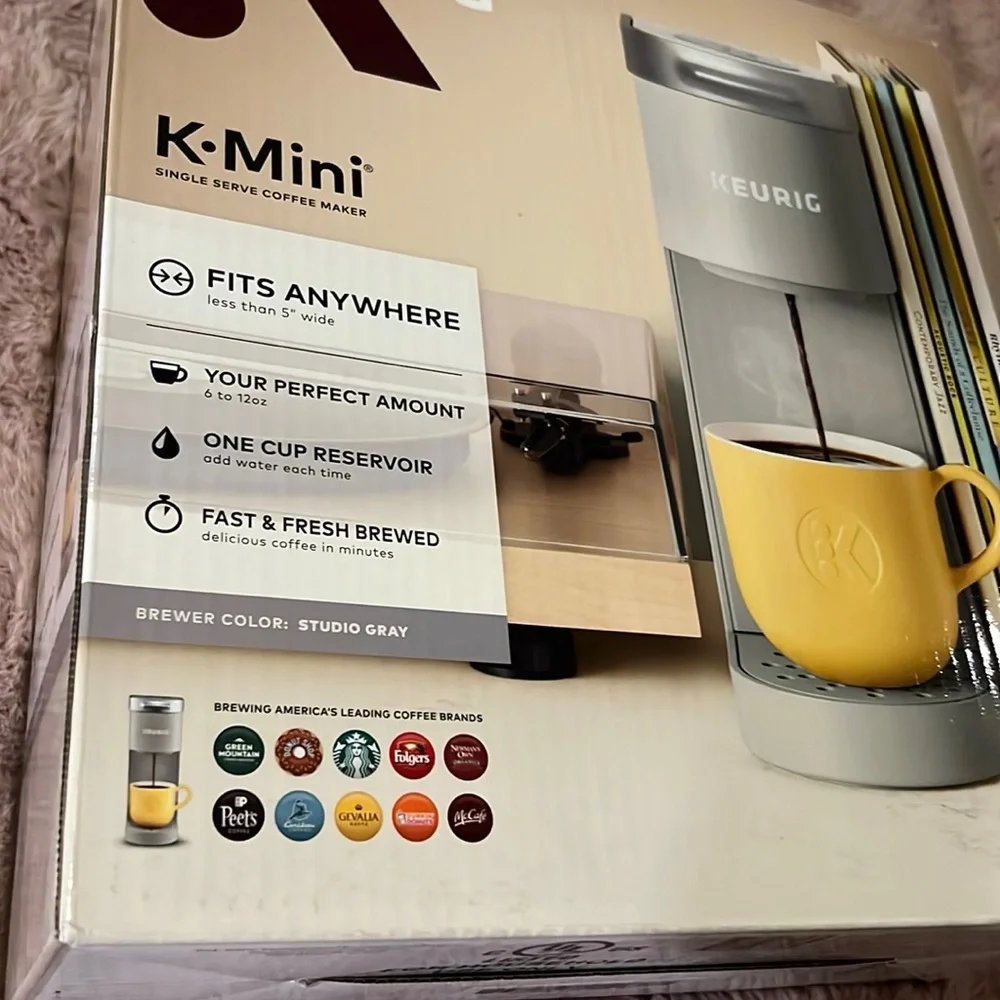Keurig K Mini Single Serve Coffee Maker Studio Gray less than 5” wide  6 - 12 oz - Picture 3 of 9